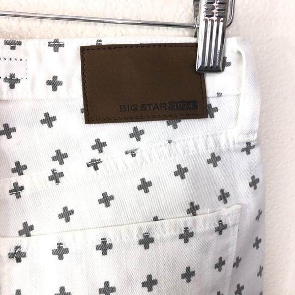 NWT Big Star High Rise Cross White Pants - Picture 6 of 7